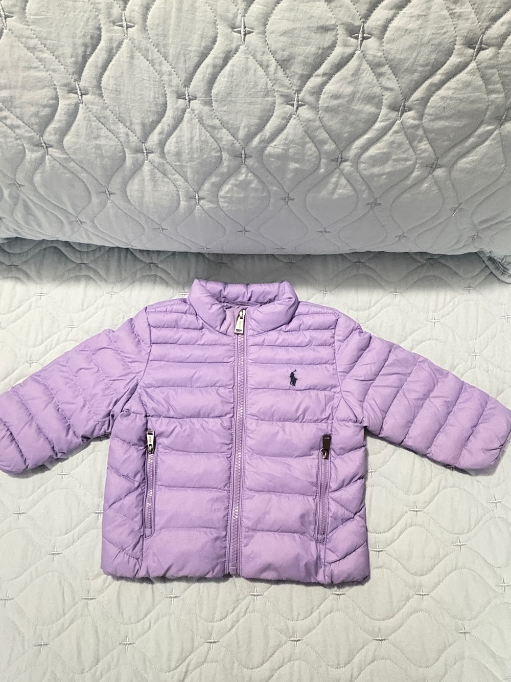 Ralph Lauren Lilac Quilted Puffer Jacket for Kids